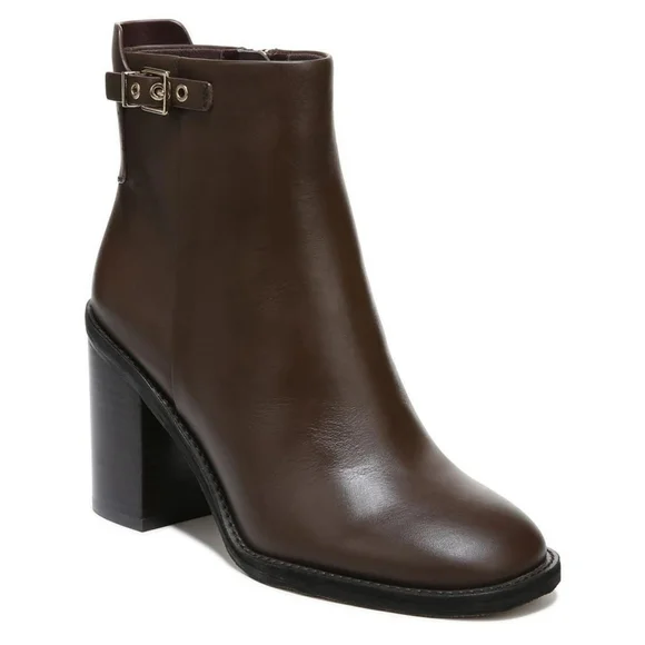 Franco Sarto Rivet LEATHER Buckle Ridding Boots Booties SZ 9.5 M Umber Brown - Picture 3 of 16